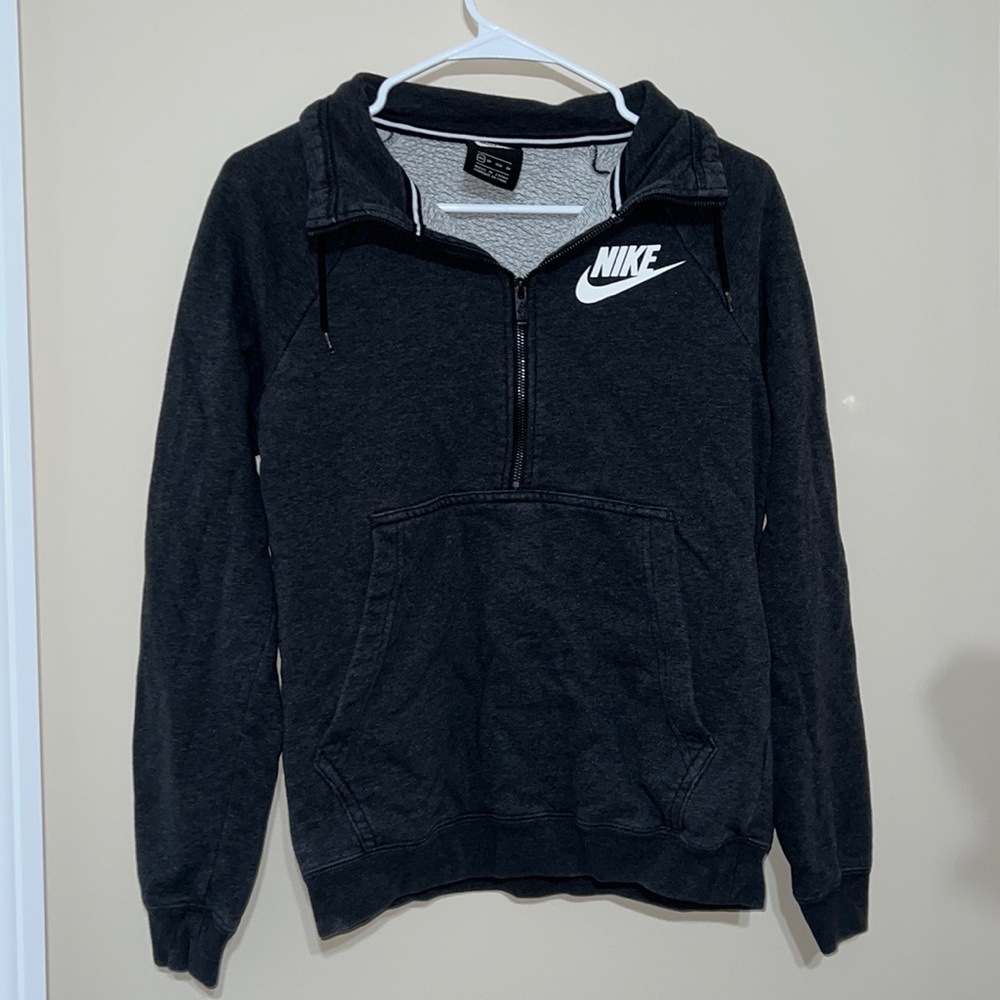 Nike Charcoal Grey Size XS Quarter Zip Sweatshirt Good Condition